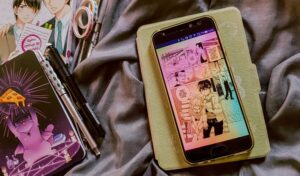 Página do mangá In/Spectre volume 7.