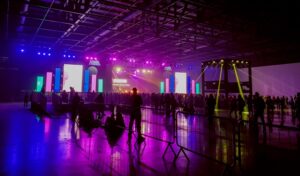 Palco AF Festival, onde aconteceram os shows no evento.