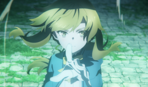 Captura de tela do anime Secrets of the Silent Witch. Na imagem, Monica, a protagonista, está com braço e mão esquerdos esticados na frente do corpo. O título faz parte dos animes da temporada de verão de 2025.