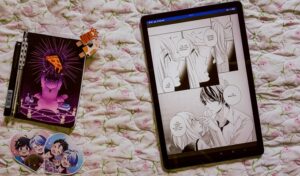 Página do mangá A Kiss, For Real volume 4.