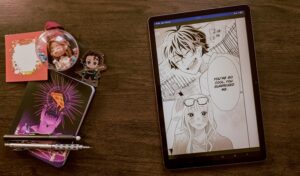 Página do mangá Glasses with a Chance of Delinquent volume 1.