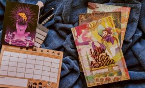Mangá Little Witch Academia volumes 1 ao 3, das minhas leituras de novembro de 2025.